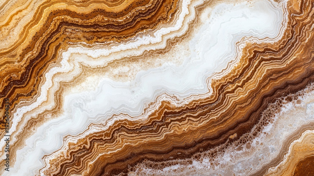 Beautiful Natural Stone Pattern with Brown and White Stripes Beautiful Natural Stone Pattern with Brown and White Stripes