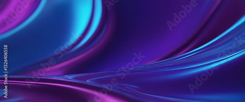Fototapeta Naklejka Na Ścianę i Meble -  fluid 3d renders holographic iridescent neon curved waves in motion on a dark background. Gradient design element for banners. Modern colorful flow poster. Wave Liquid shape color background,64