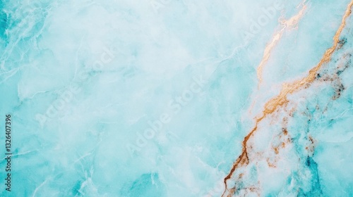 Elegant Blue Marble Texture with Golden Veins and Light Patterns