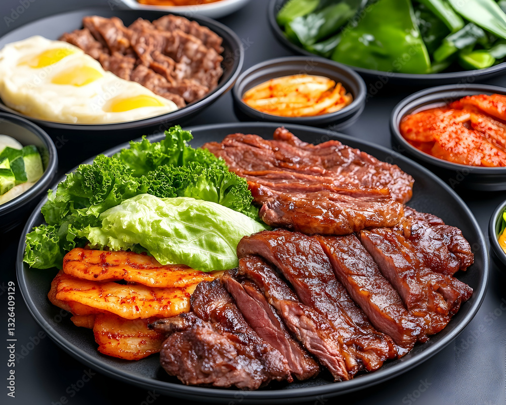 Korean BBQ Platter with Sides Korean BBQ Platter with Sides