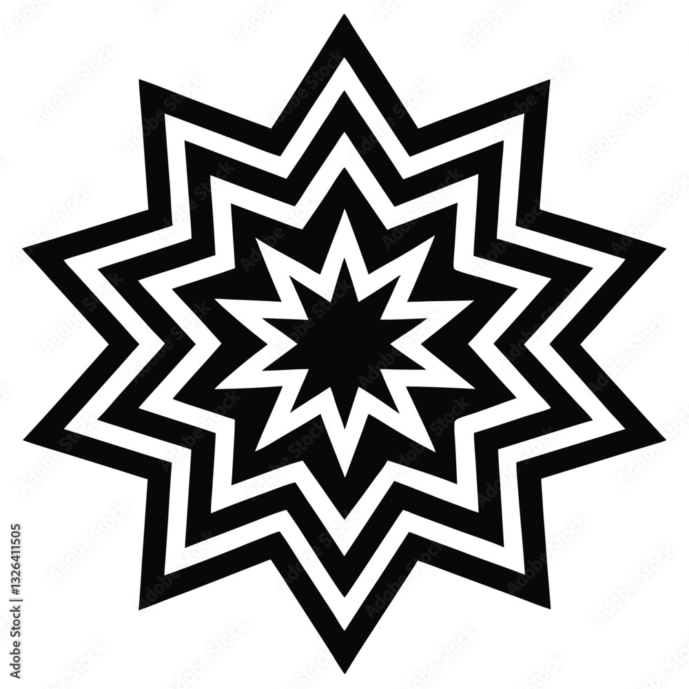 Abstract Star Pattern with Silver and Gold Design for Holiday Celebration. Abstract Star Pattern with Silver and Gold Design for Holiday Celebration.
