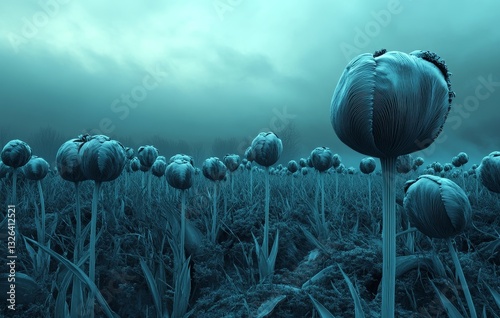 Isolated on white, an x-ray image is displayed of a crocus flower