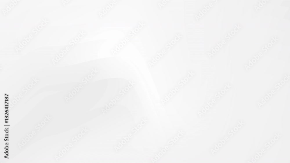Plain white background with white grey curve lines motion minimal design corporate background. Seamless loop