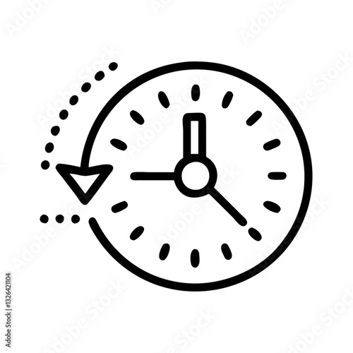Clock icon indicating reverse time movement
