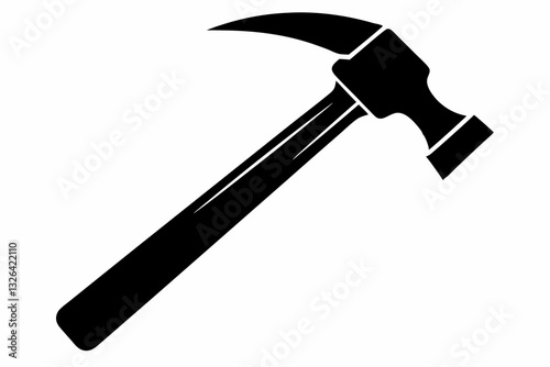 hammer line art silhouette vector illustration