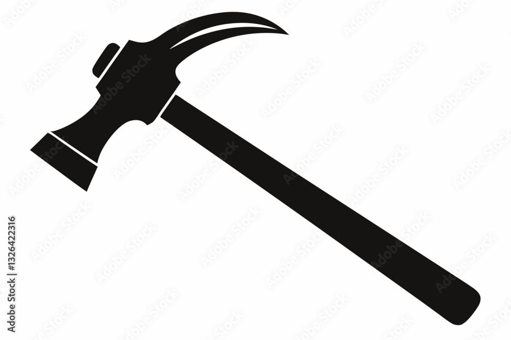 hammer line art silhouette vector illustration hammer line art silhouette vector illustration