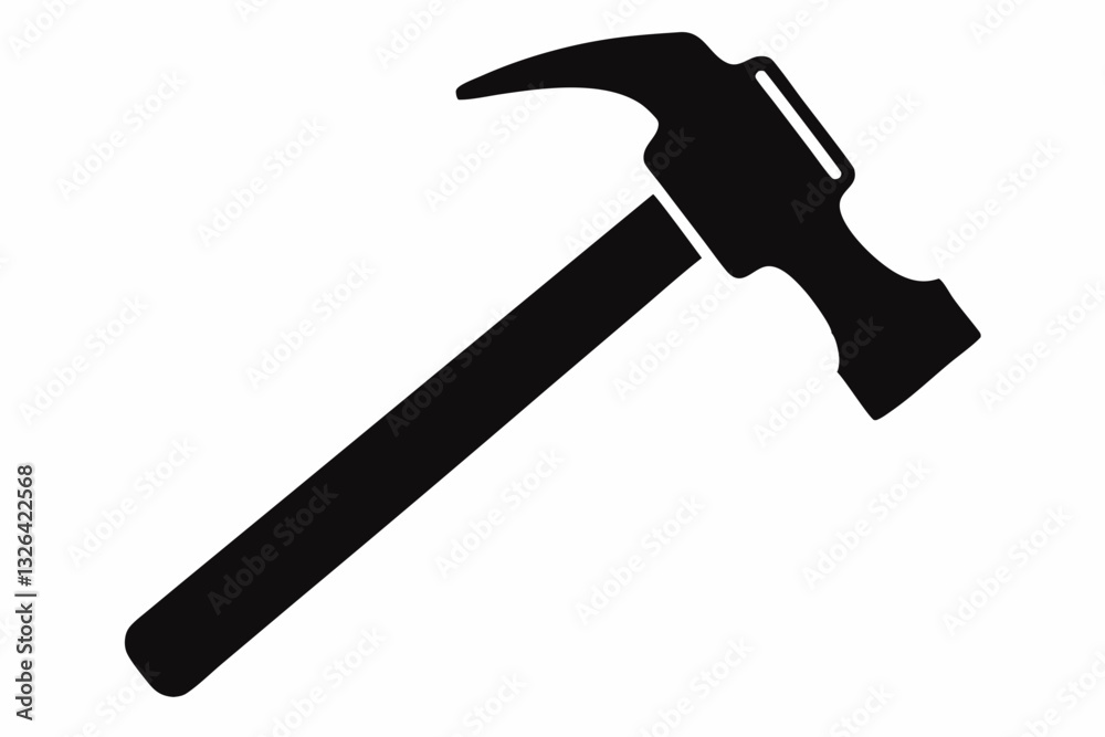 hammer line art silhouette vector illustration hammer line art silhouette vector illustration