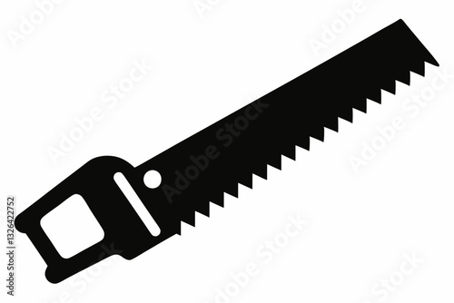 handsaw line art silhouette vector illustration