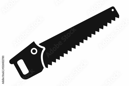 handsaw line art silhouette vector illustration