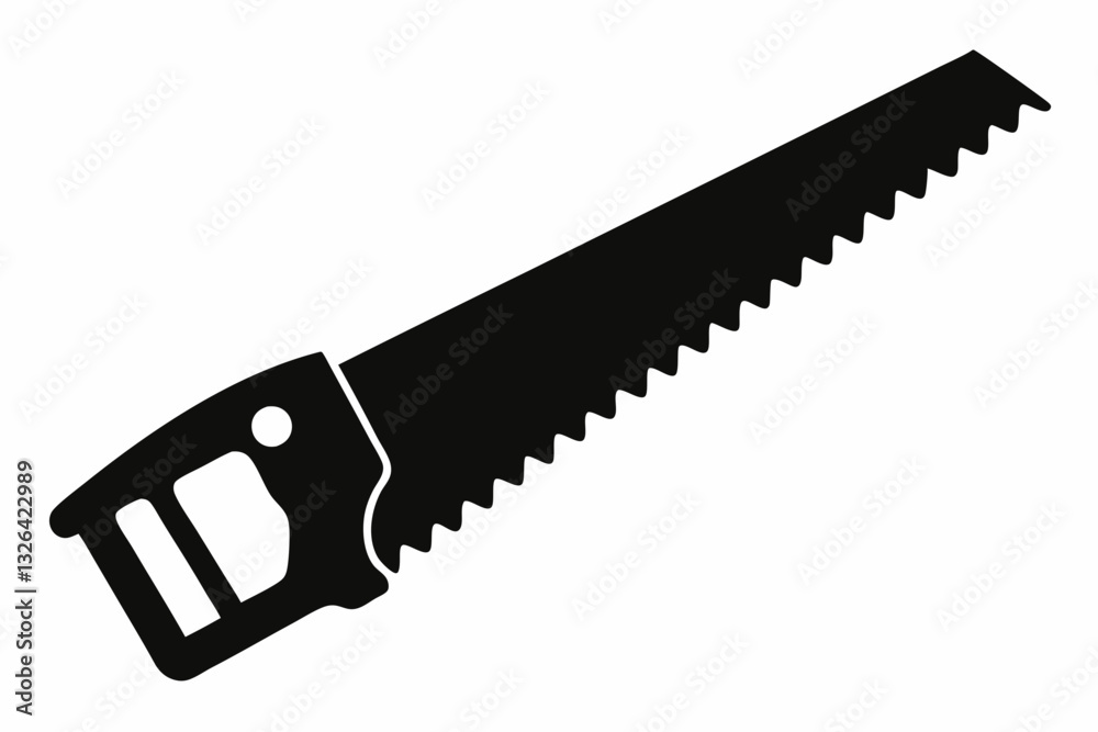 handsaw line art silhouette vector illustration handsaw line art silhouette vector illustration