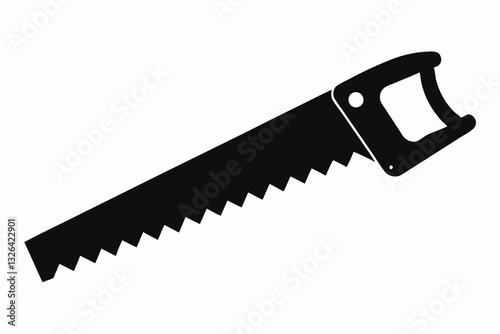 handsaw line art silhouette vector illustration