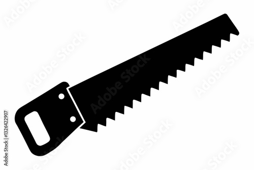 handsaw line art silhouette vector illustration