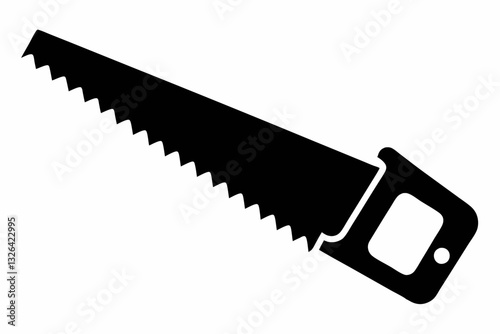 handsaw line art silhouette vector illustration