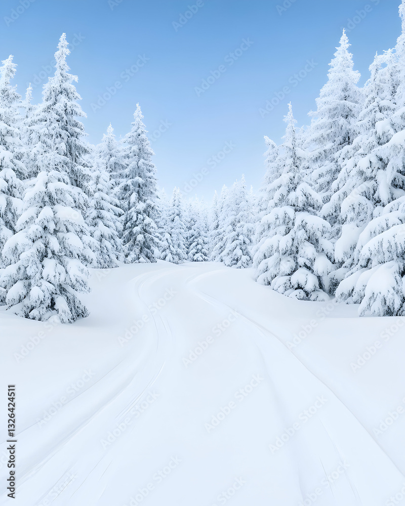 Snowy winter forest path (1) Snowy winter forest path (1)