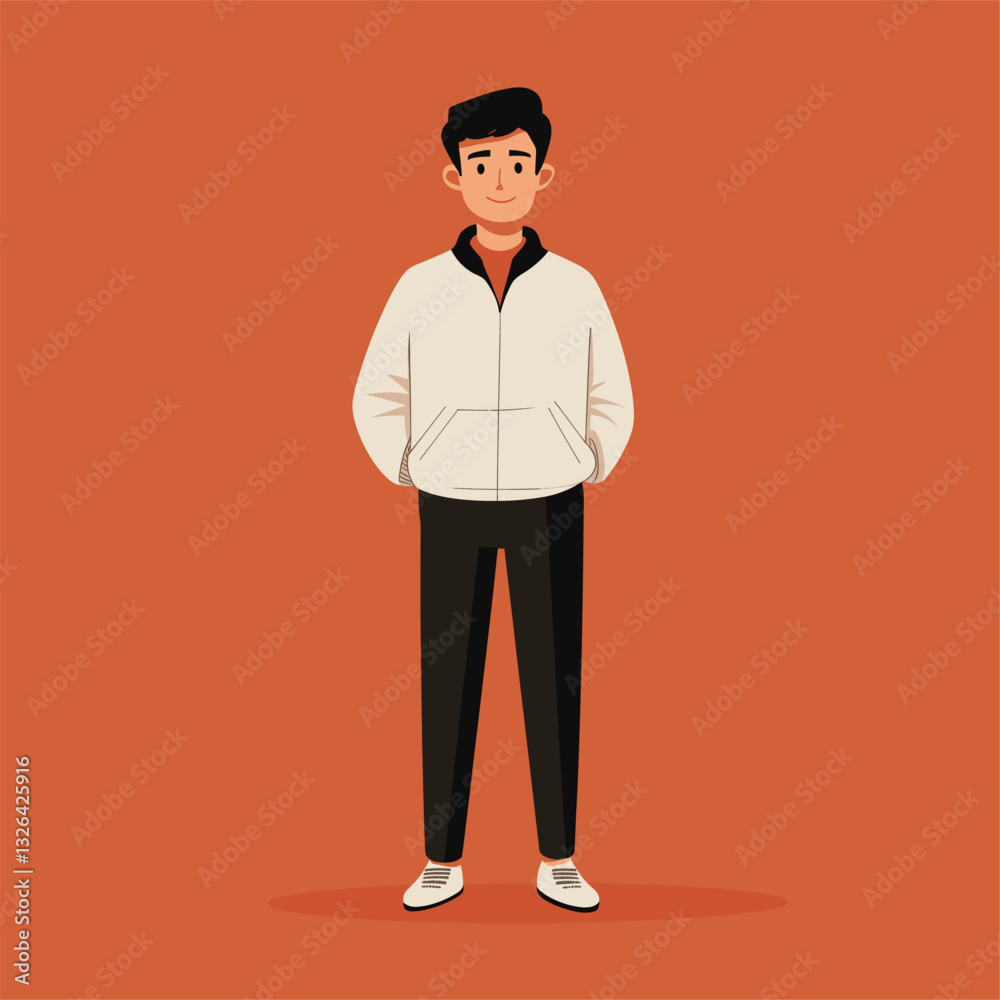 flat illustration, male, flat illustration, male,