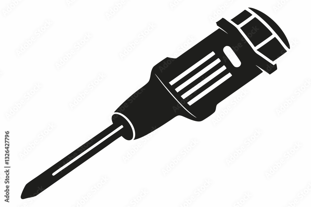 screwdriver line art silhouette vector illustration screwdriver line art silhouette vector illustration