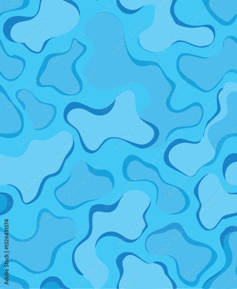 Fototapeta premium Abstract Blue Fluid or Water Pattern Background