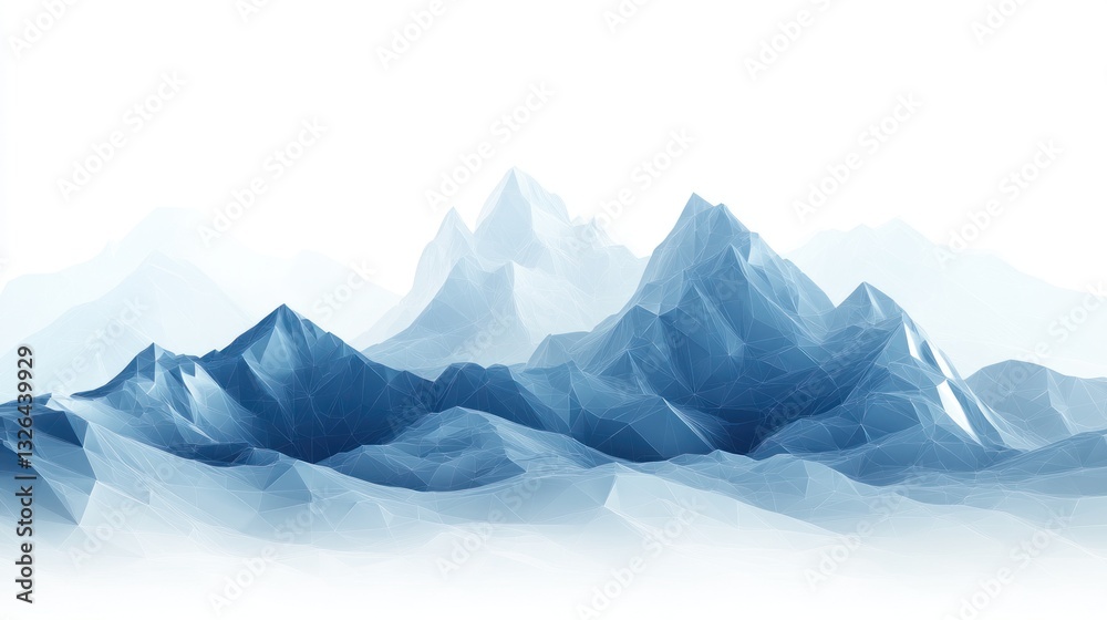 Fototapeta premium Abstract Digital Mountainscape