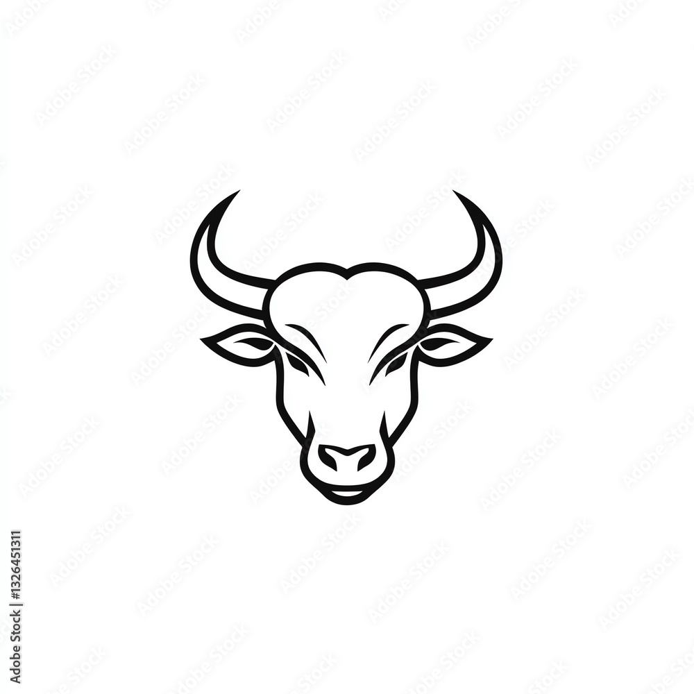 Minimalist Bull Head Logo Design A Striking Black Line Art Illustration of a Powerful Bull Minimalist Bull Head Logo Design A Striking Black Line Art Illustration of a Powerful Bull