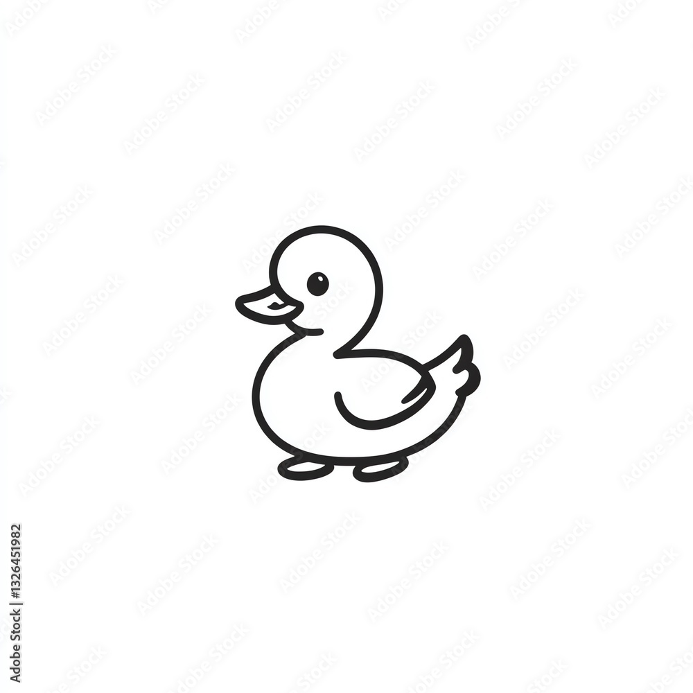 Adorable Duckling Minimalist Line Art Logo Design, Perfect for Branding, Childrens Products, or Cute Illustrations Adorable Duckling Minimalist Line Art Logo Design, Perfect for Branding, Childrens Products, or Cute Illustrations