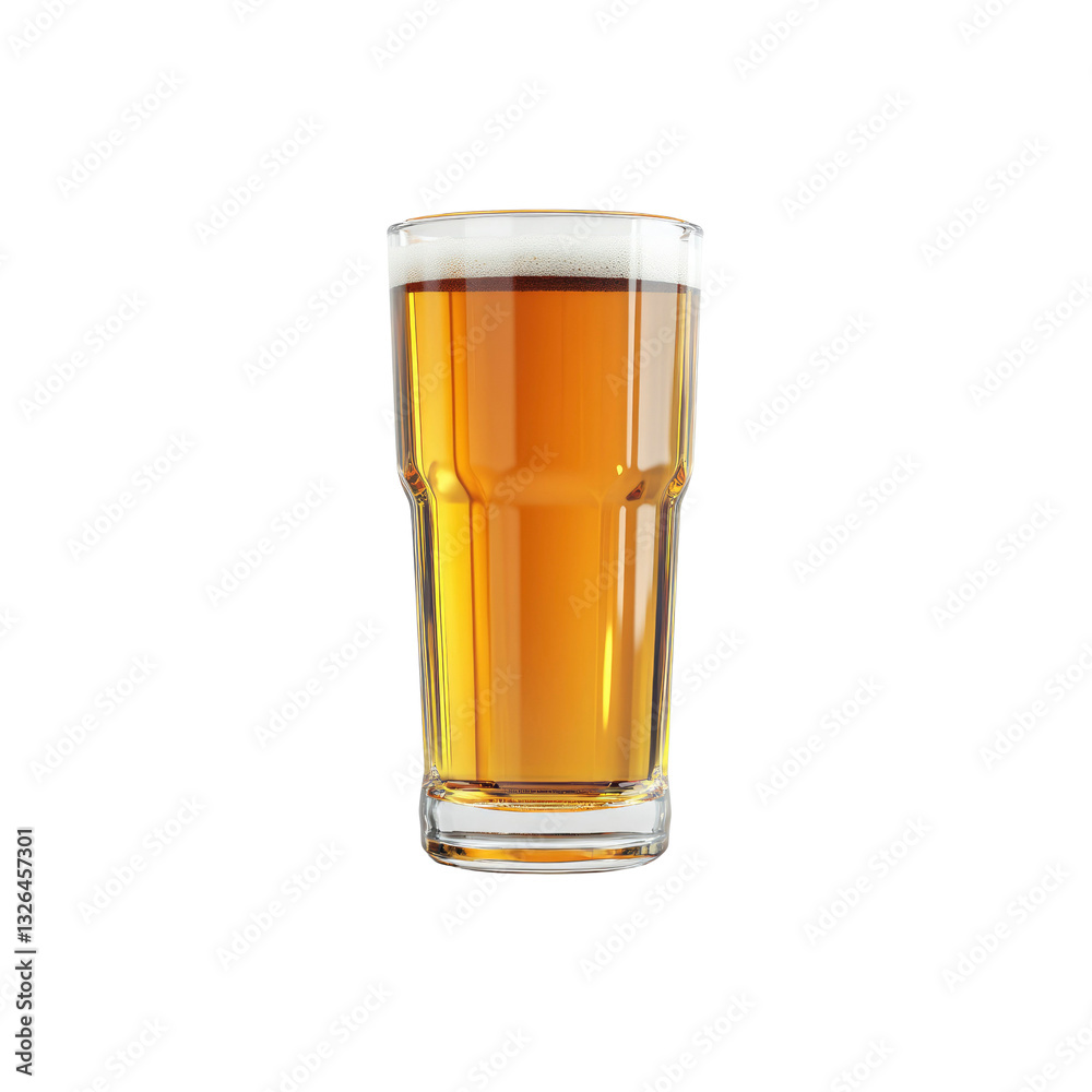 Refreshing Glass of Golden Beer Refreshing Glass of Golden Beer