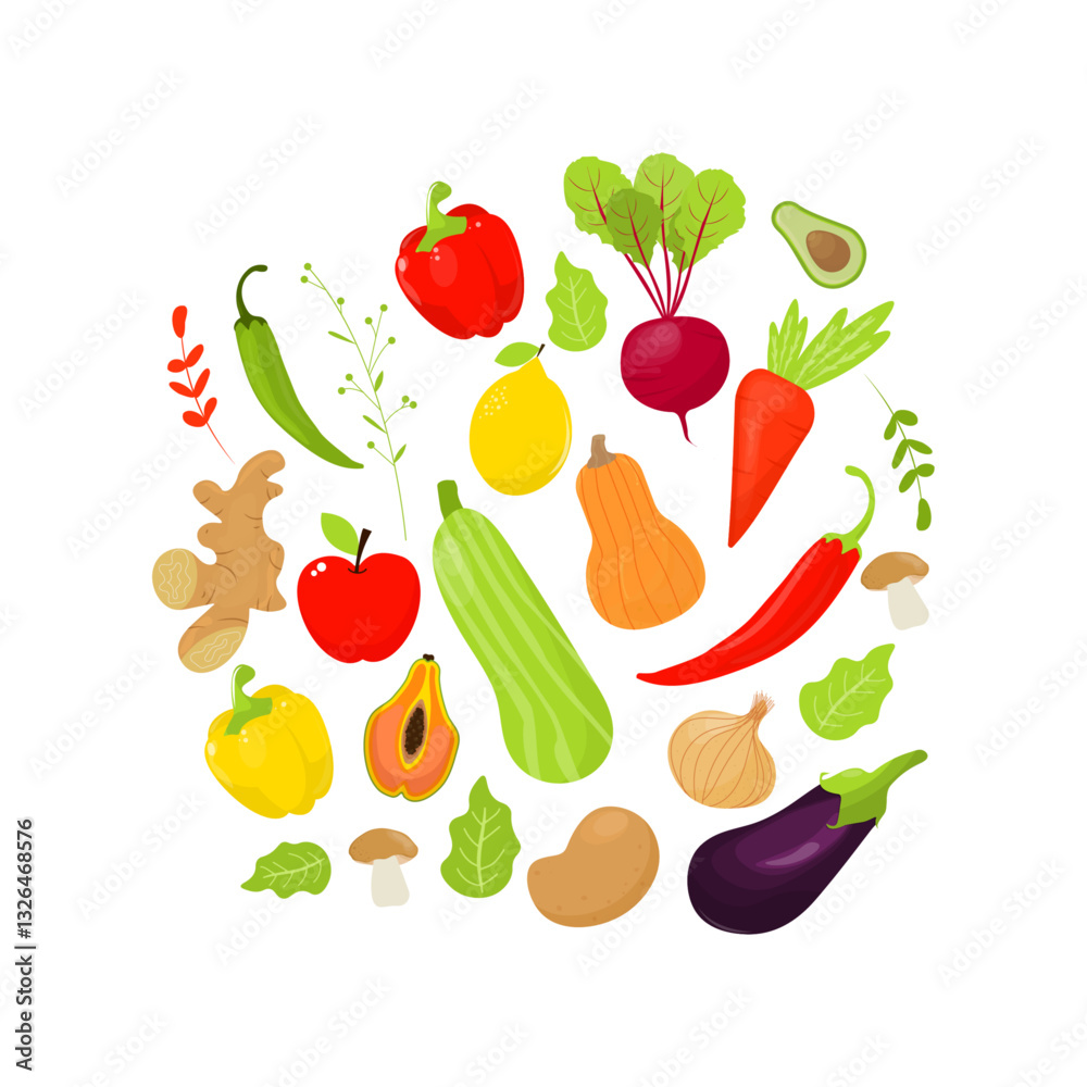 Fototapeta premium vegetable illustration vector