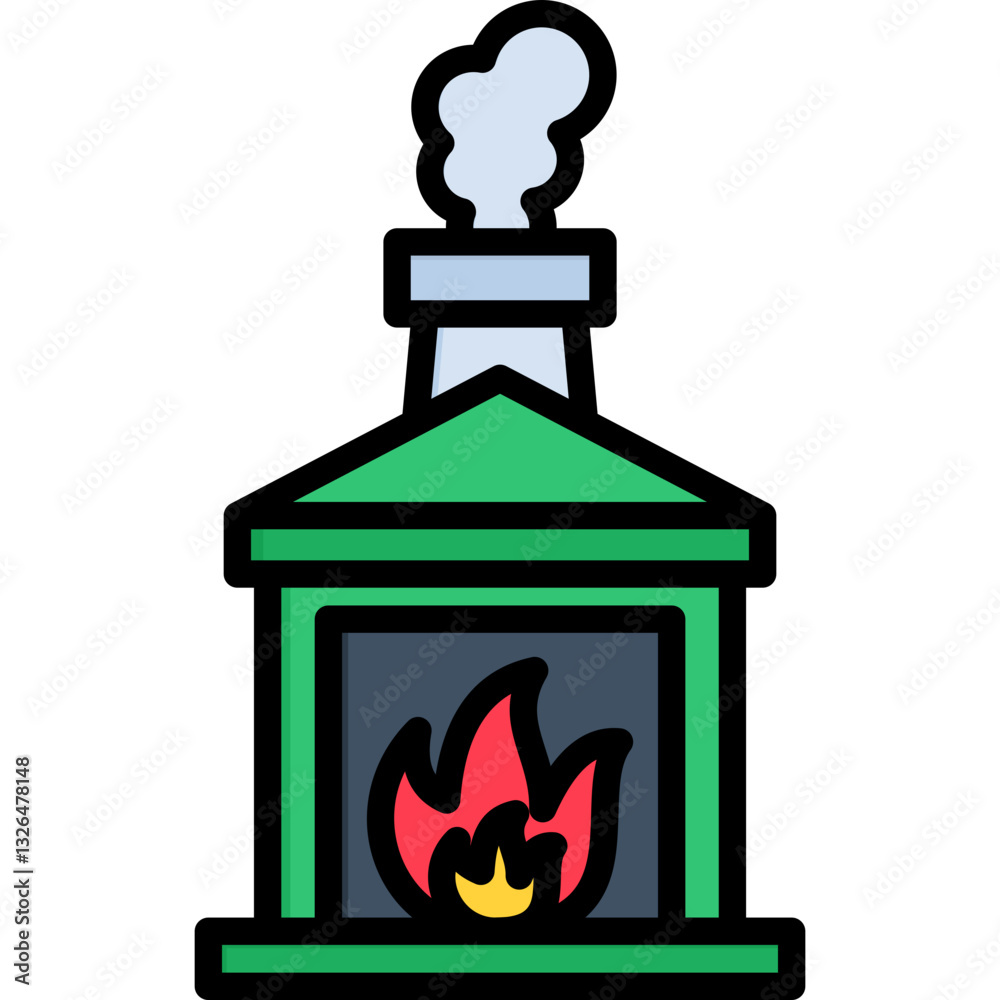 Fototapeta premium Incineration Icon