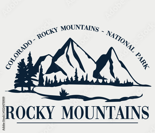 Mountain rocky Yosemite Ski club alpine adventure winter cosy sports Varsity College Trending Graphic Tee t-shirt logo slogan artwork typography tote badge emblem crest
