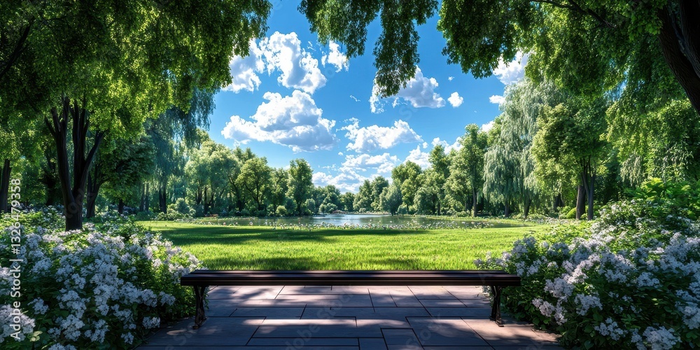 Fototapeta premium City park banner