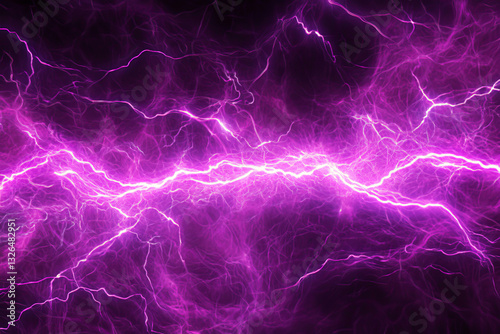 Electric purple lightning energy background