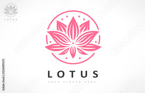 Lotus flower logo vector design