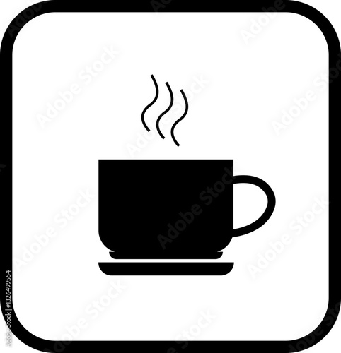 Cup of coffee icon. Cup flat icon. Thin line signs for design logo, visit card, etc. high-quality outline symbol for web design or mobile app. Cup outline pictogram. on transparent background