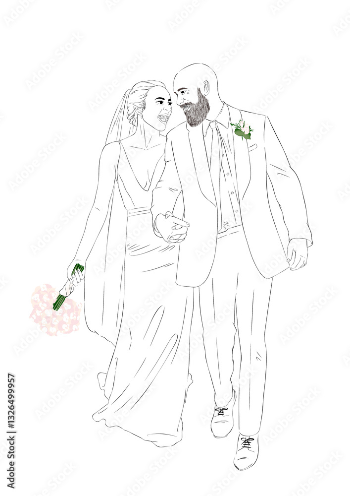 Fototapeta premium bride and groom