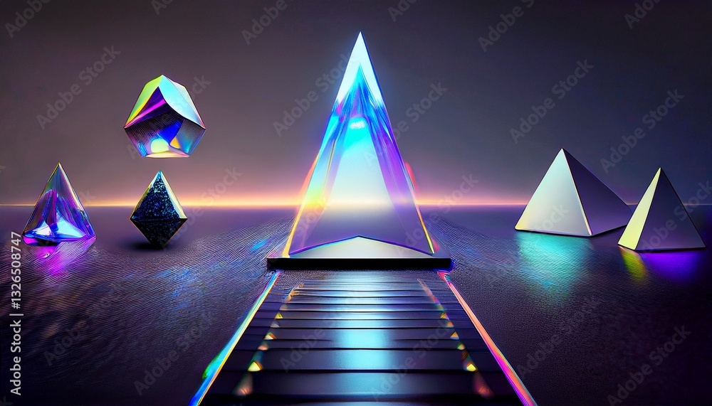 Obraz premium An extraordinary experience in a geometric world. 