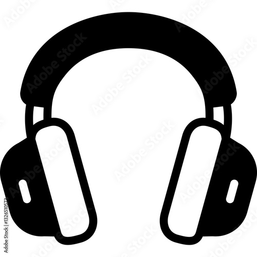 headset solid line icon