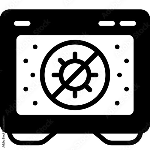 uv sterilizer solid line icon