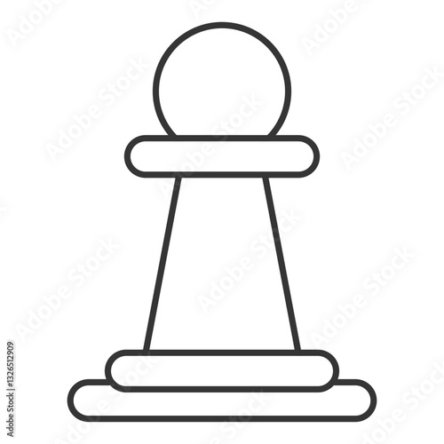 Flat Design Chess Icon Illustration 