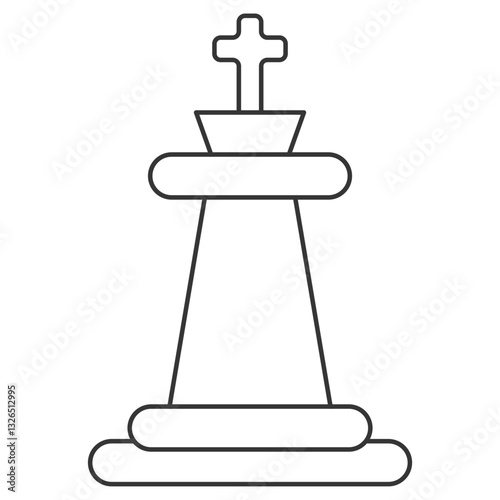 Flat Design Chess Icon Illustration 