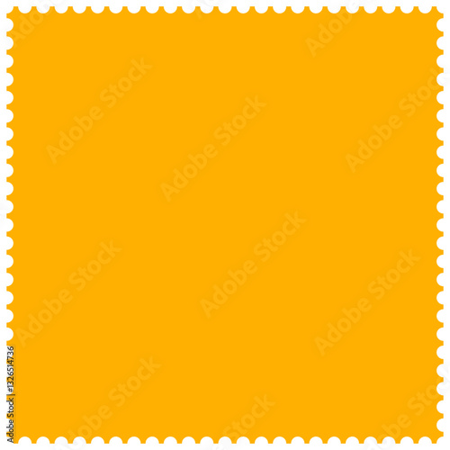 quadratische gelbe Briefmarke