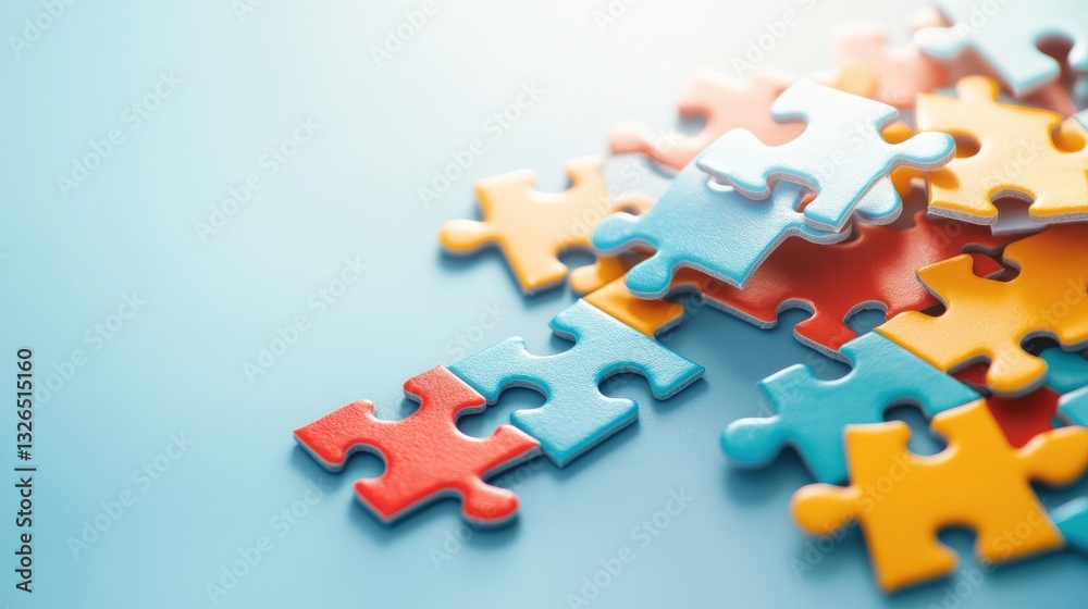 Fototapeta premium An educational infographic featuring the anatomy of a puzzle piece