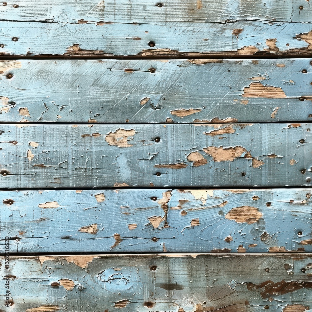 Fototapeta premium Old blue wooden planks texture, Shabby chic blue wooden texture, Cracked woods