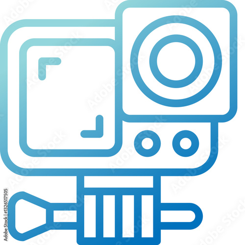 action cam gradient line icon