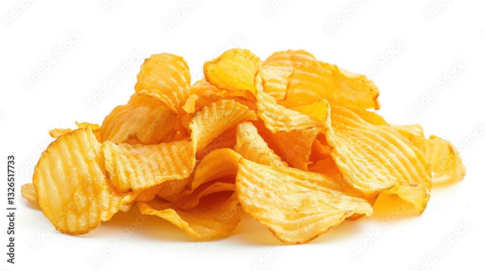 potato chips isolated on white potato chips isolated on white