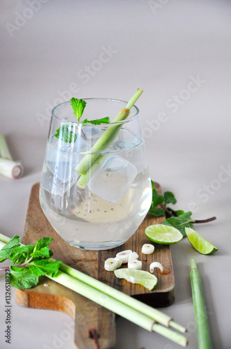 Healthy Drink Fresh Lemongrass Drink with Fresh Ingredient