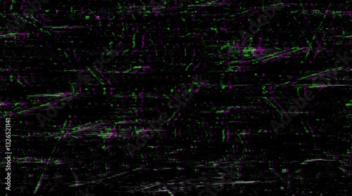 Strobe Glitch Digital Grunge Overlay Video Effect Black Background Screen Flicker Distortion Noise VFX 4K