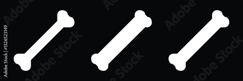 Bone silhouette, Dog Bone flat vector icon. Eps 10.