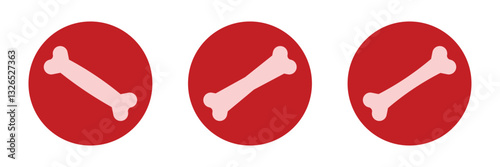 Bone silhouette, Dog Bone flat vector icon. Eps 10.