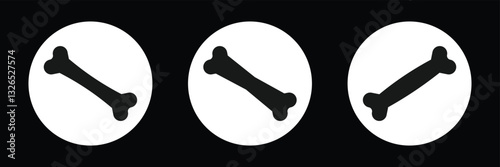 Dog bone icon vector