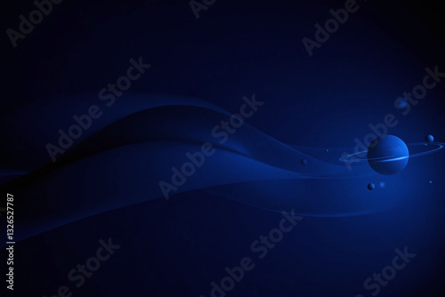 abstract technology background with planets and lines