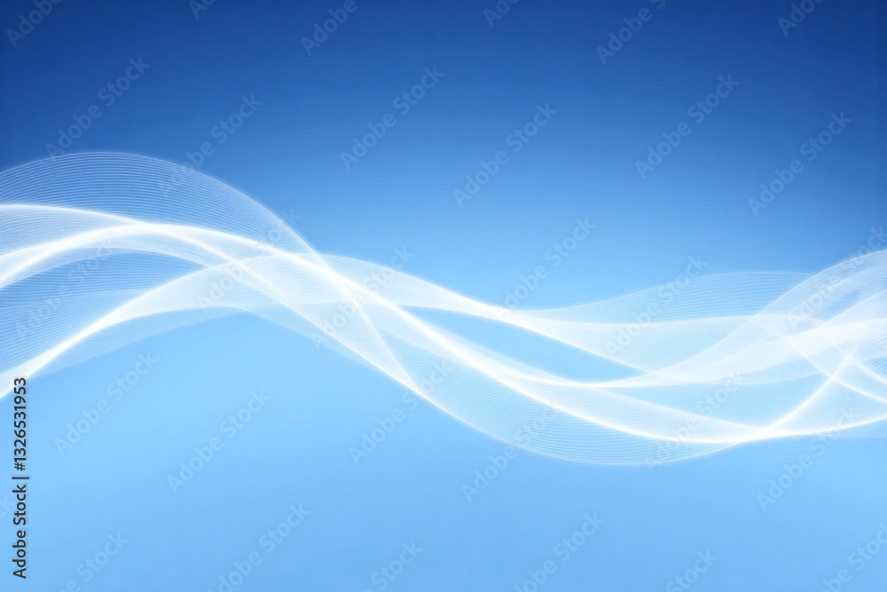 Fototapeta premium blue abstract background with wavy lines